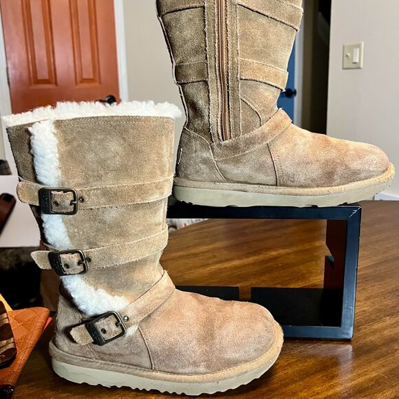 Girl's Tan UGG Australia Maddi II Boots Size 3 EU Size 35 Good Condition - Picture 2 of 6